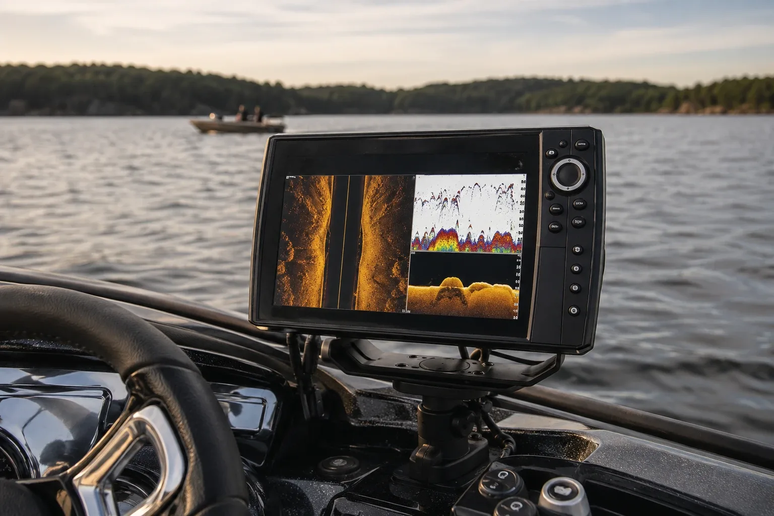 Un revendeur américain spécialisé (Hunting & Fishing Supply Co.) propose une fiche produit active pour le Helix 10 CHIRP GPS à 699 $, ce…